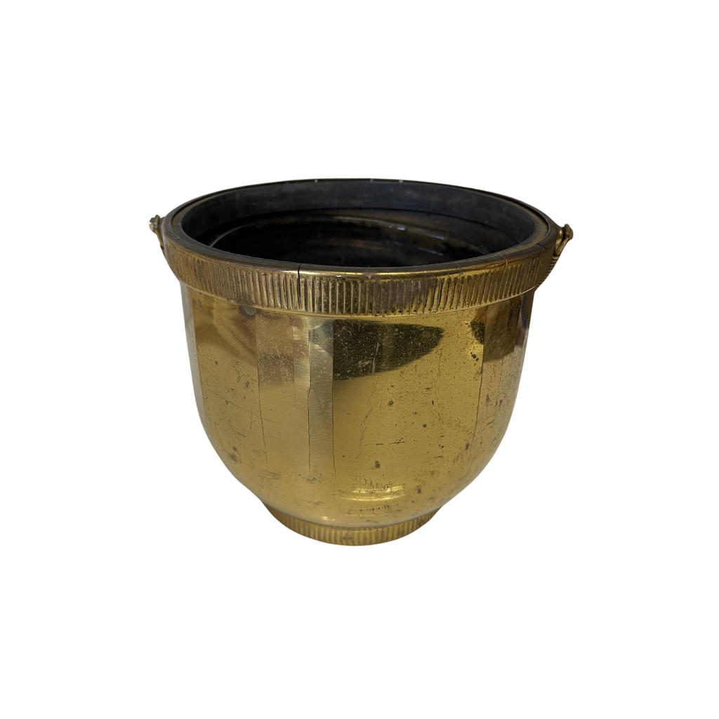 Vintage Brass Planter With Handle - Noble Designs