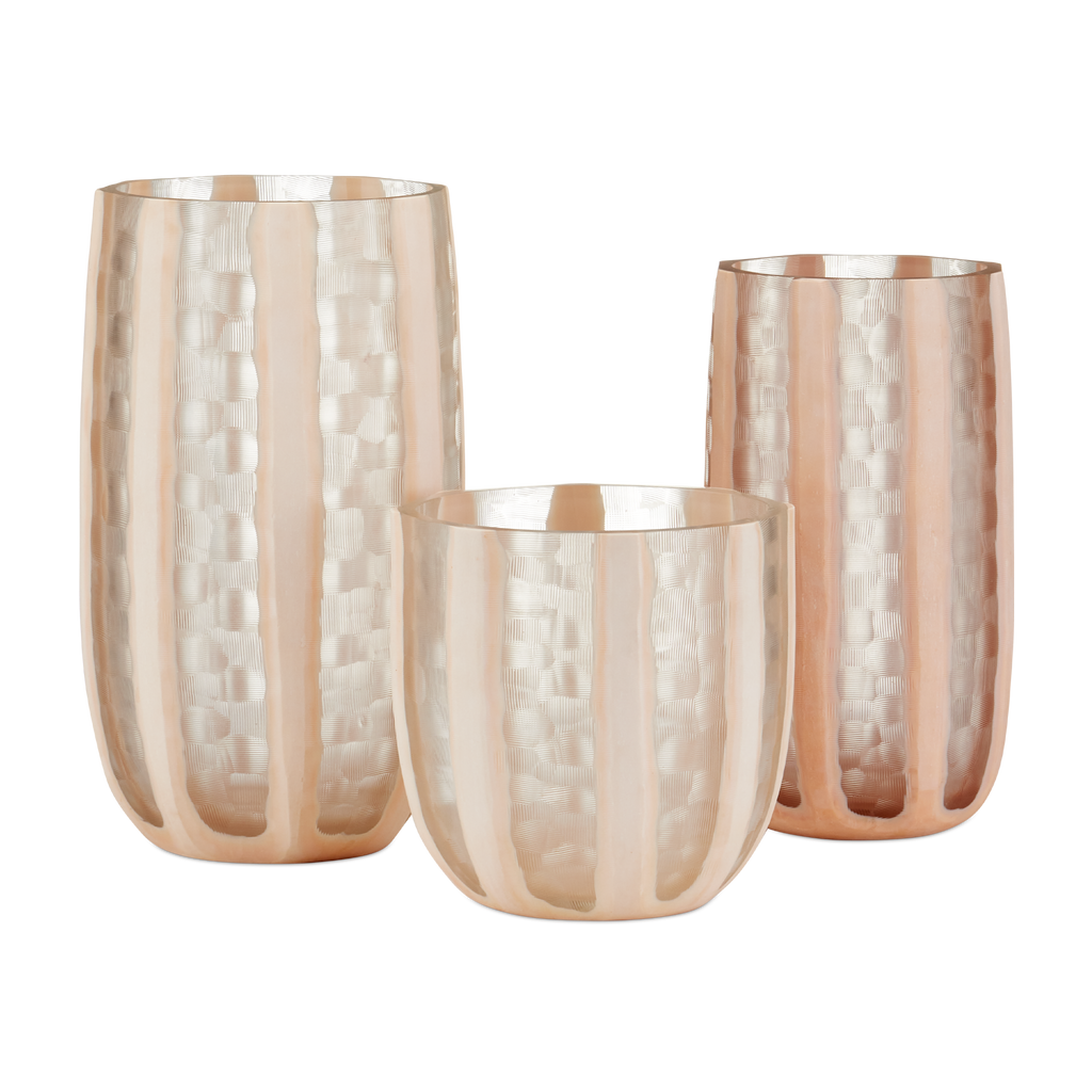 Merletto Glass Vase Set of 3 - Noble Designs