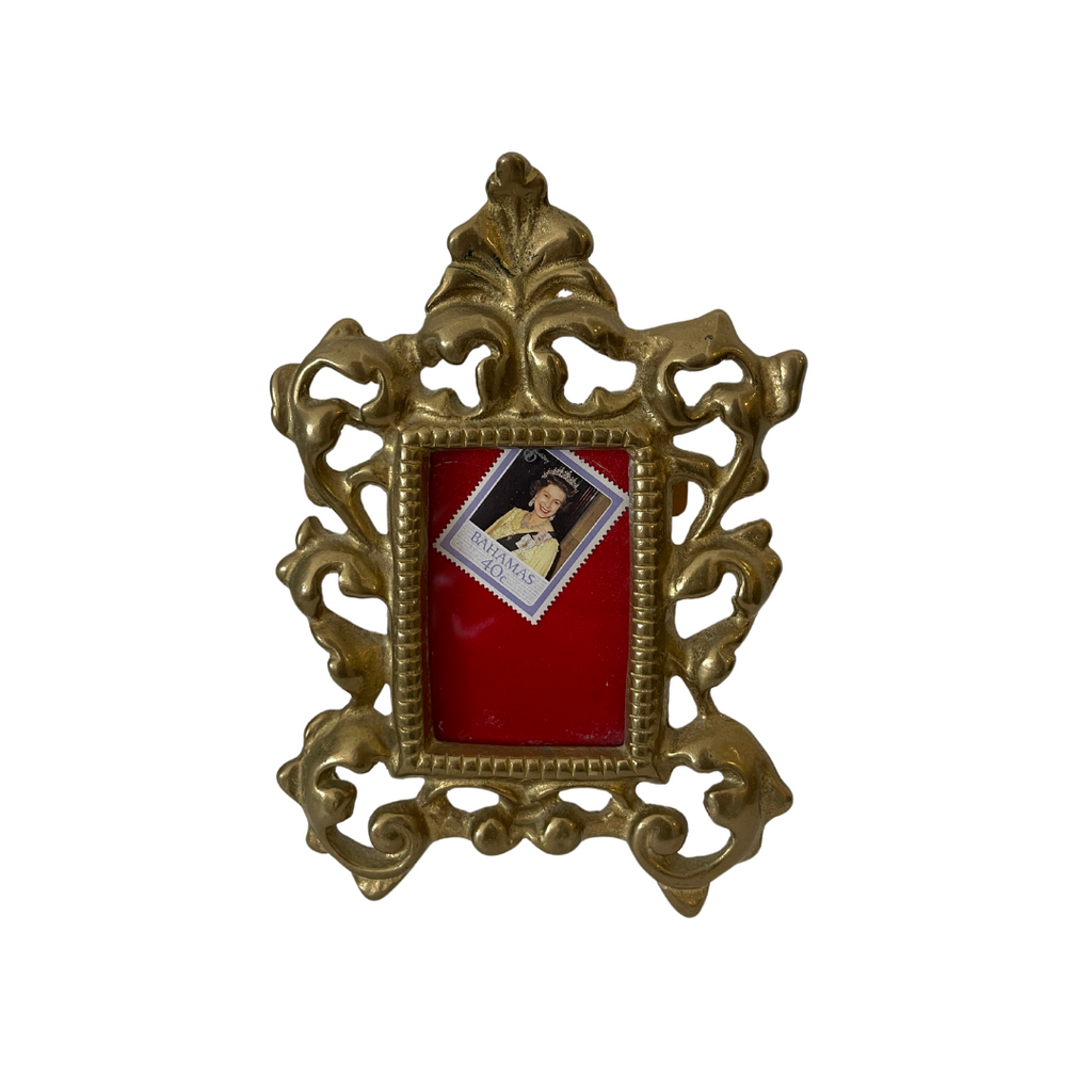 Ornate Small Brass Picture Holder - Noble Designs