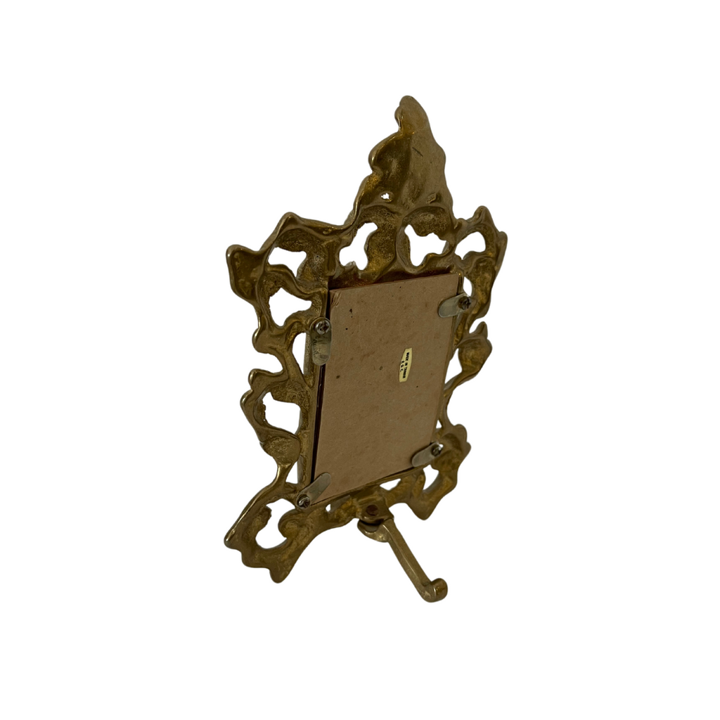 Ornate Small Brass Picture Holder - Noble Designs