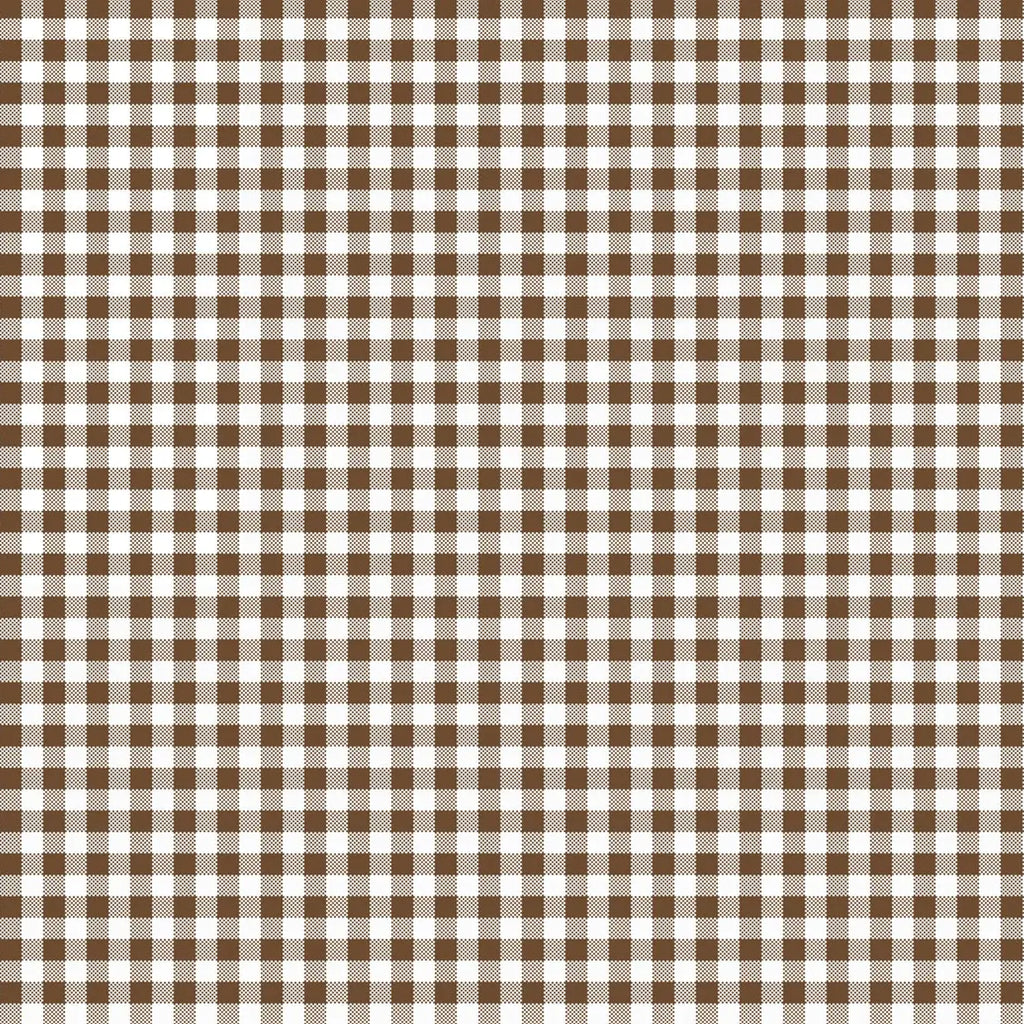 Plaid Oilcloth Tablecloth Brown - Noble Designs