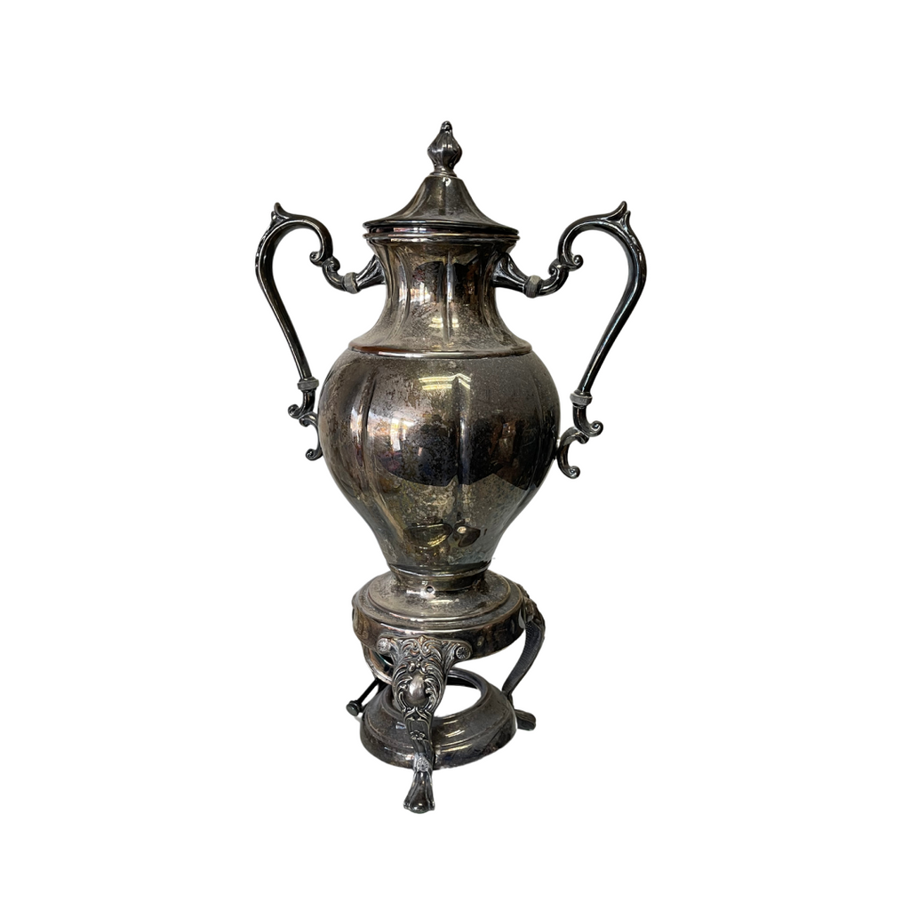 Art Nouveau Large Silver Plated Urn With Warmer - Noble Designs