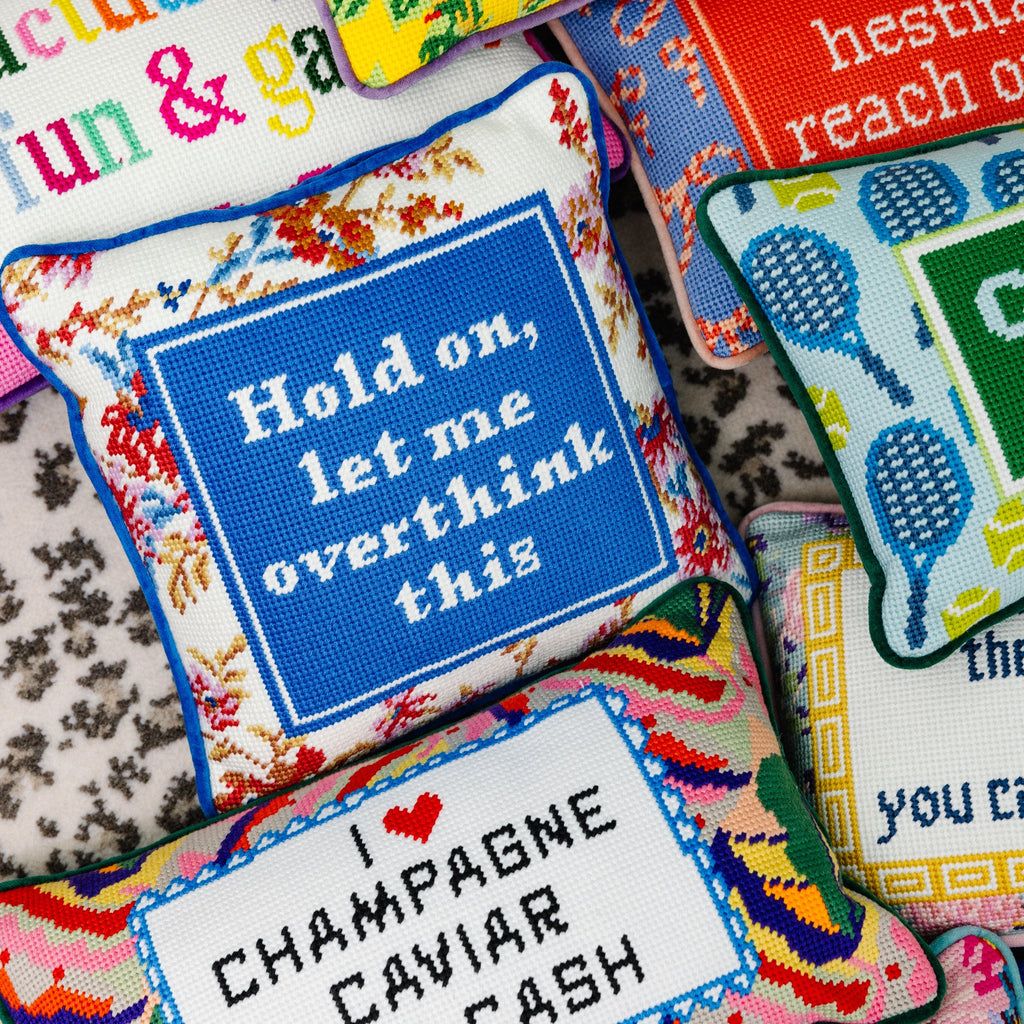 Overthink Needlepoint Pillow - Noble Designs