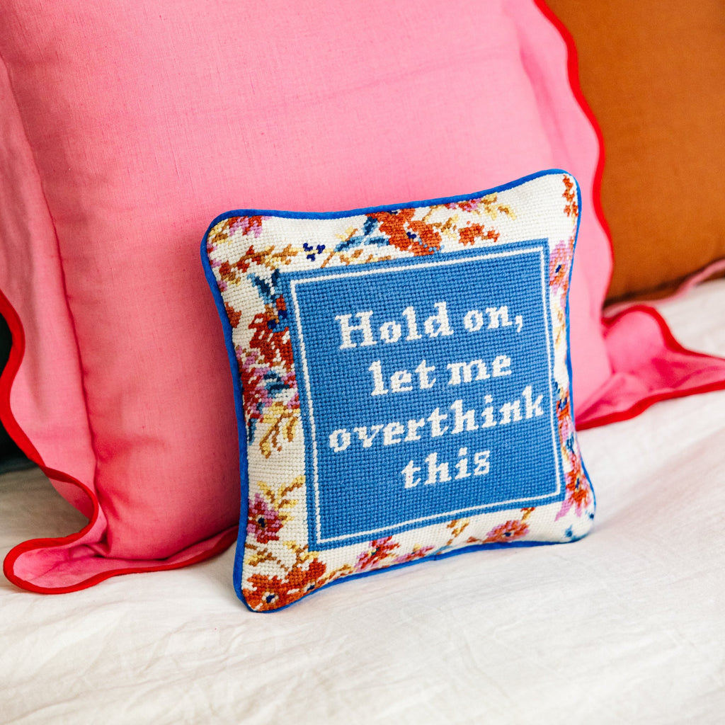   Overthink Needlepoint Pillow - Noble Designs