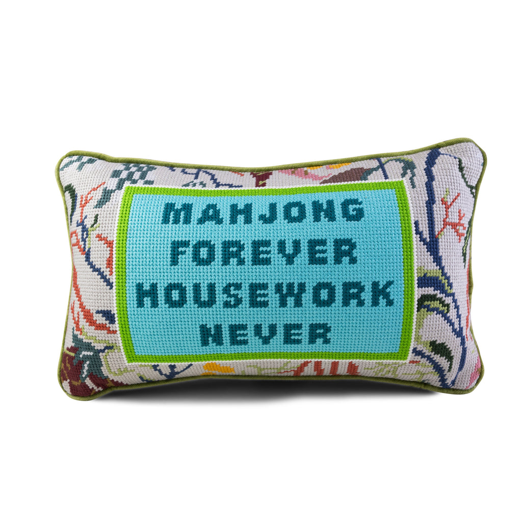 Mahjong Needlepoint Pillow - Noble Designs
