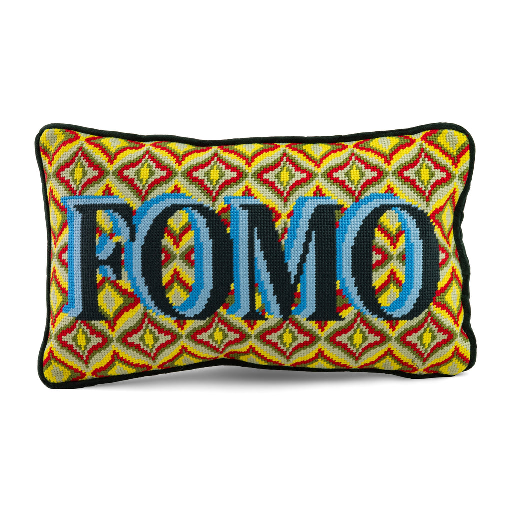 FOMO Needlepoint Pillow - Noble Designs