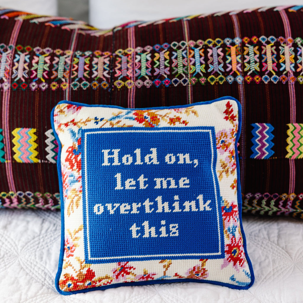 Overthink Needlepoint Pillow - Noble Designs