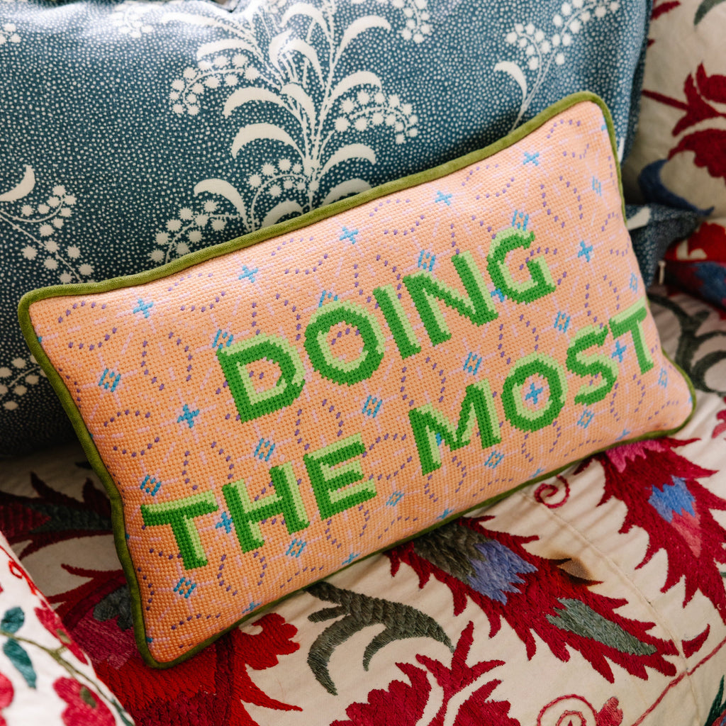Doing the Most Needlepoint Pillow - Noble Designs