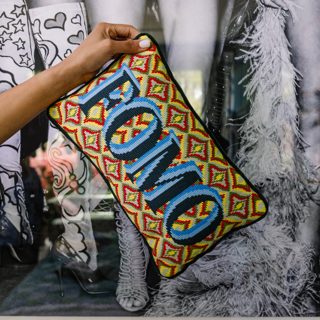 FOMO Needlepoint Pillow - Noble Designs