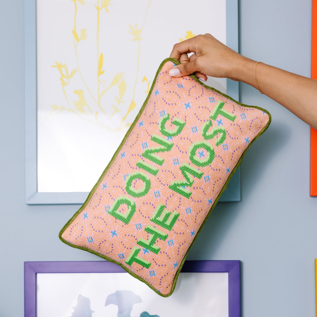 Doing the Most Needlepoint Pillow - Noble Designs