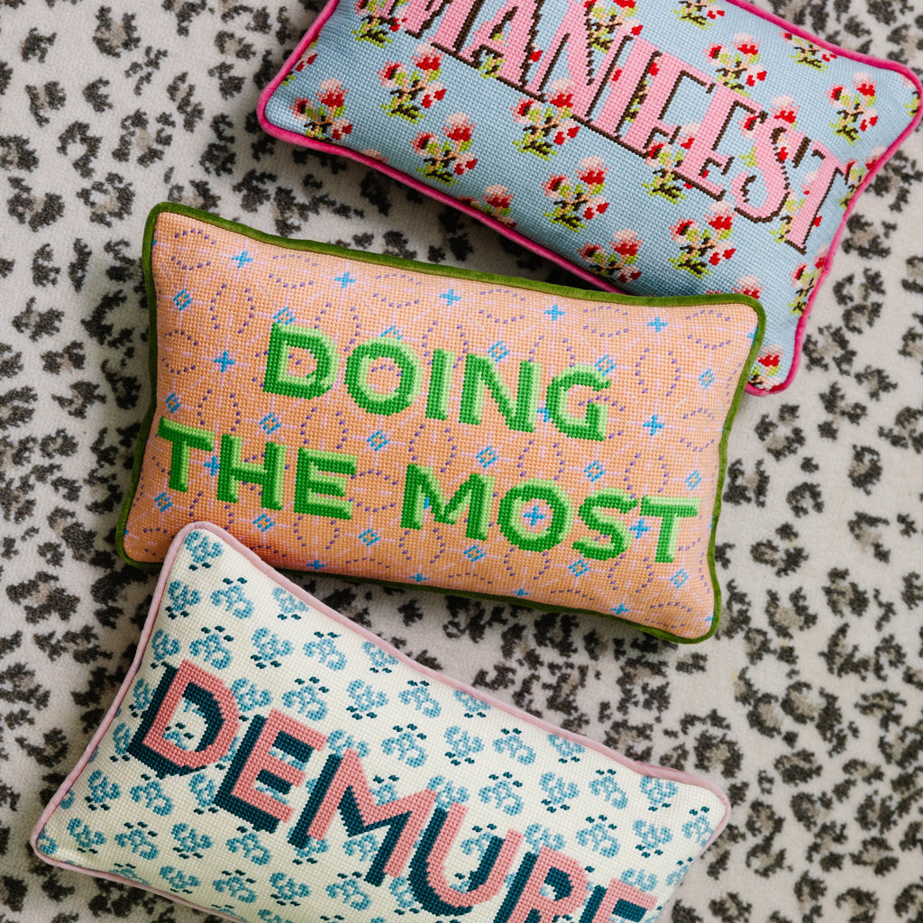 Doing the Most Needlepoint Pillow - Noble Designs