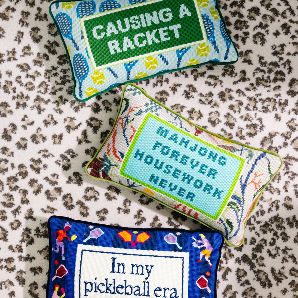 Mahjong Needlepoint Pillow - Noble Designs