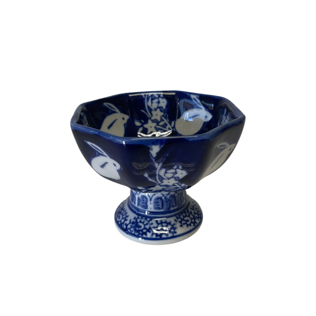 Blue And White Bunny Bowl - Noble Designs