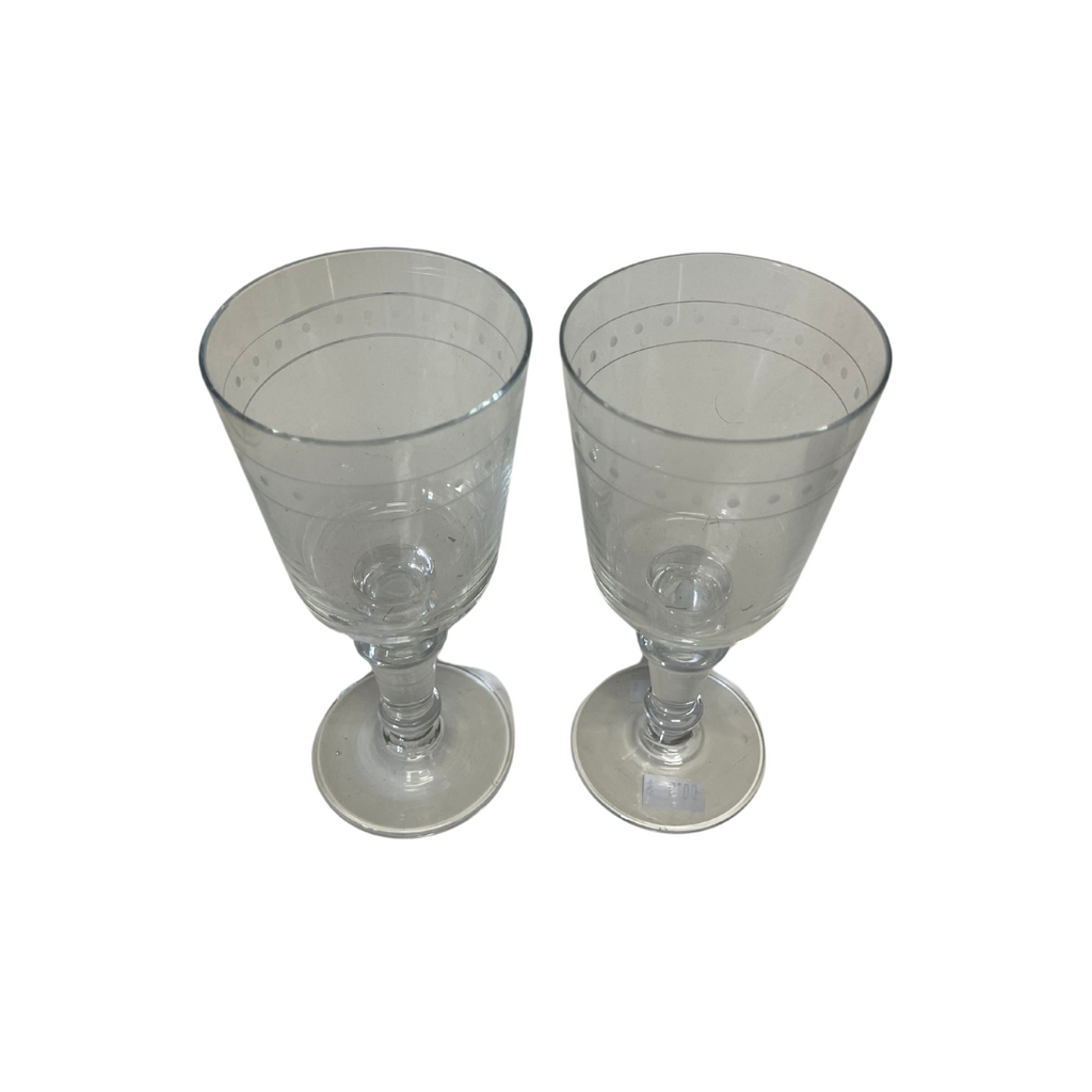 Vintage Crystal Glasses, Set of 2 - Noble Designs