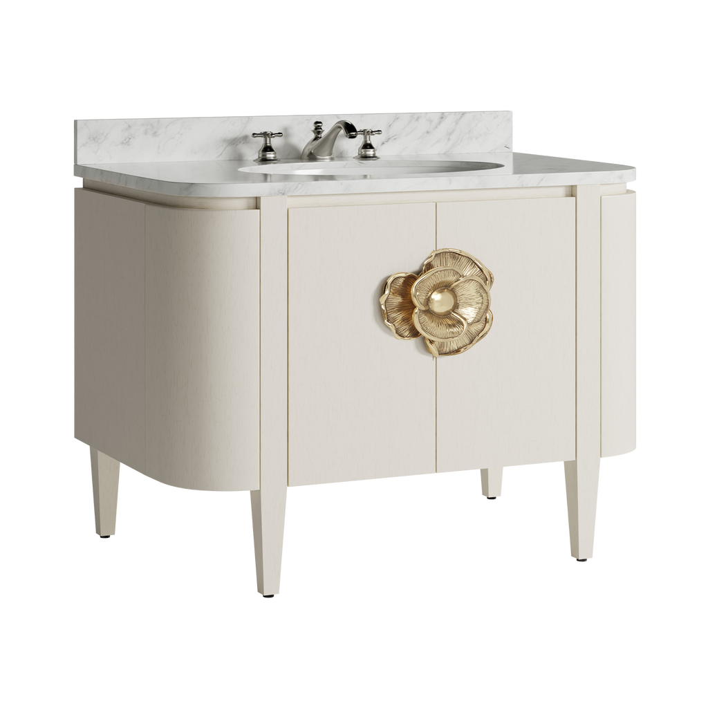 Briallen 36" White Vanity with Oval Undermount Sink - Noble Designs