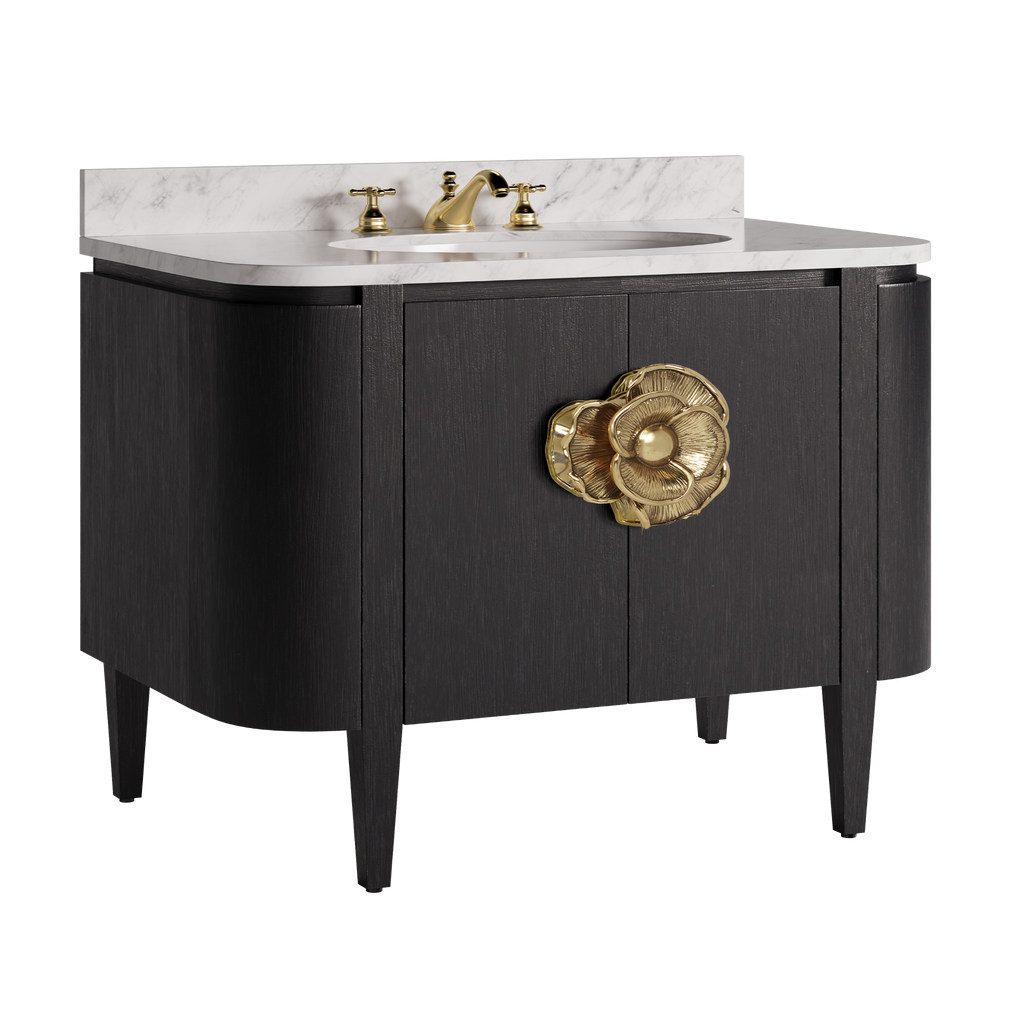 Briallen 36" Black Vanity with Oval Undermount Sink - Noble Designs
