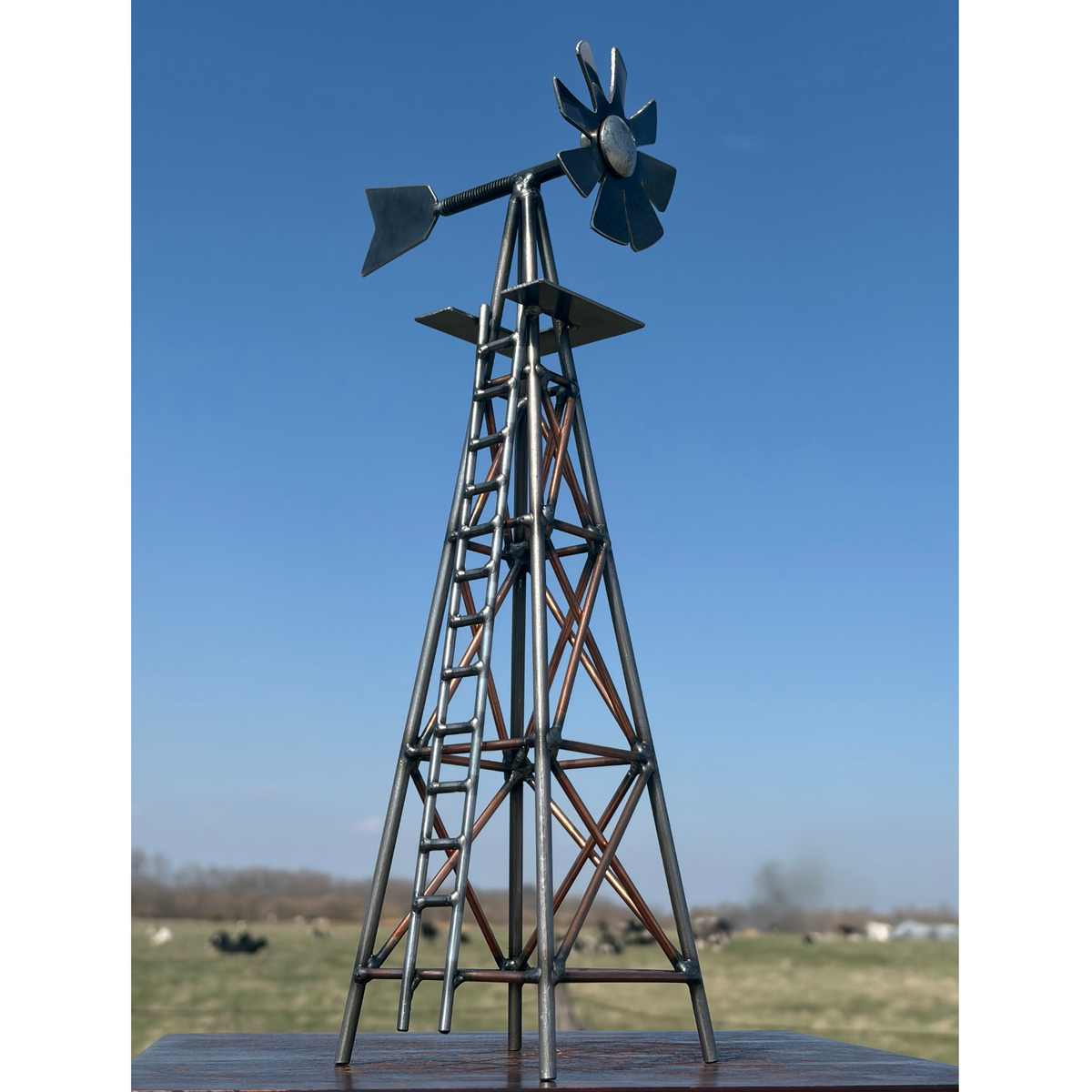 Farmhouse Windmill Sculpture - Noble Designs
