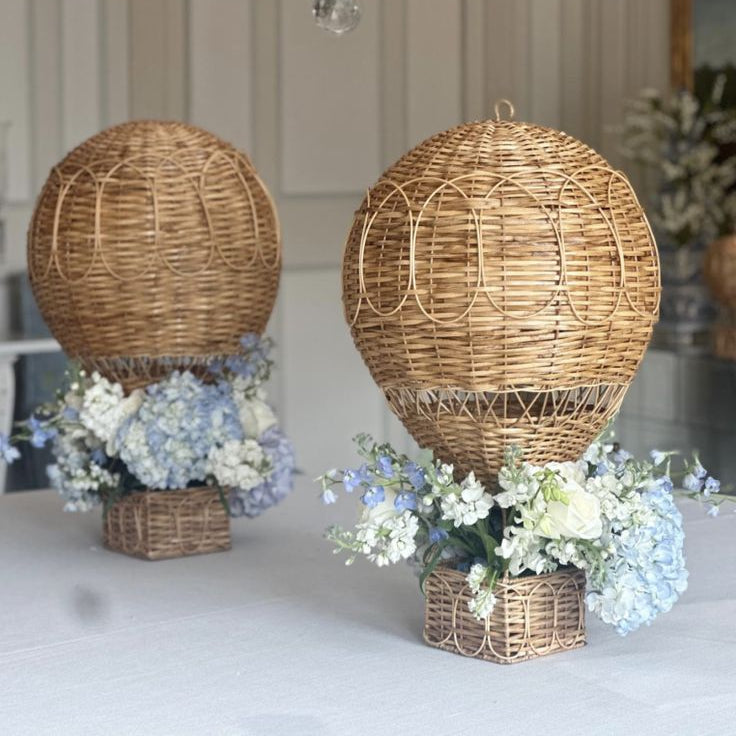 Natural Wicker Hot Air Balloon - Noble Designs
