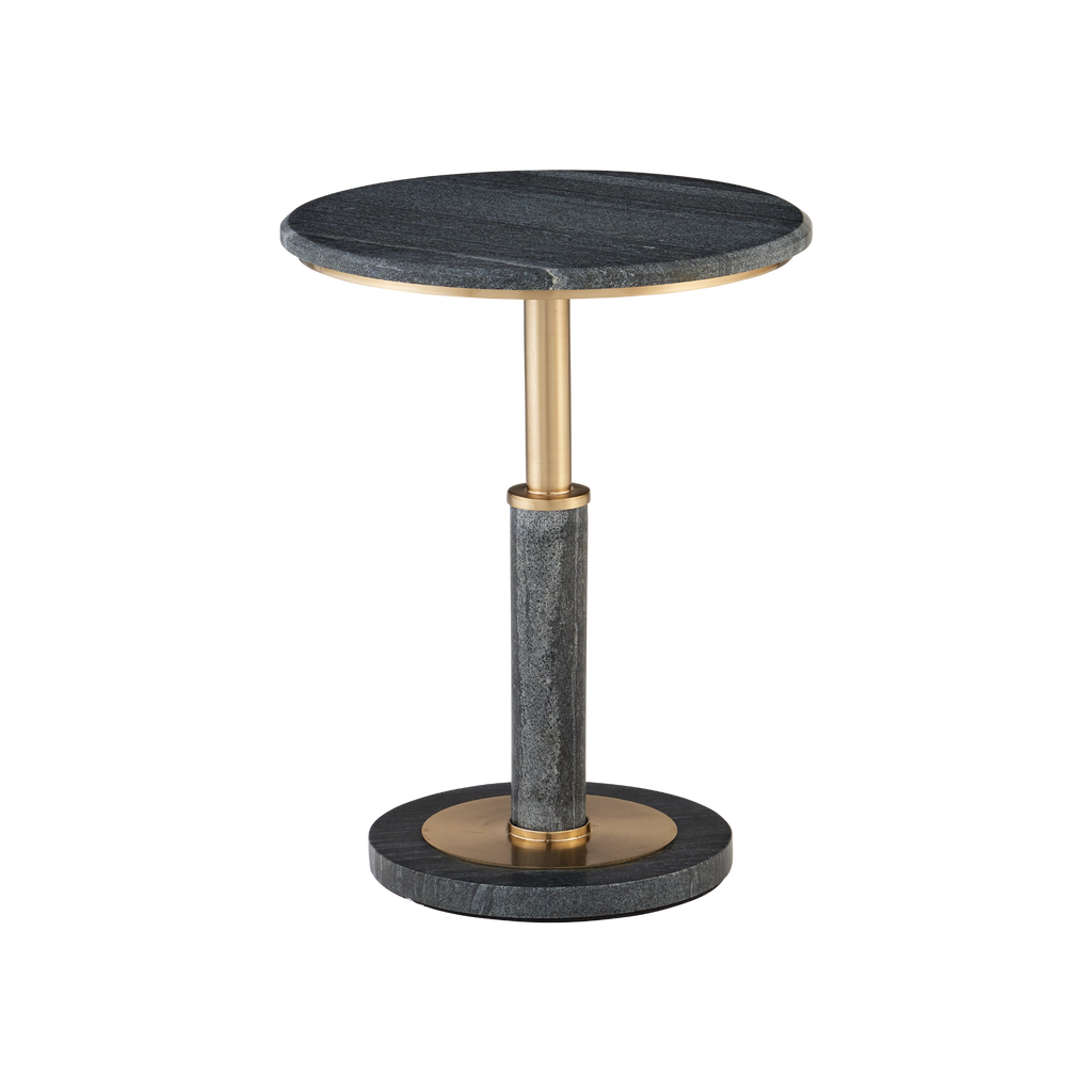 Miles Black Marble Accent Table - Noble Designs