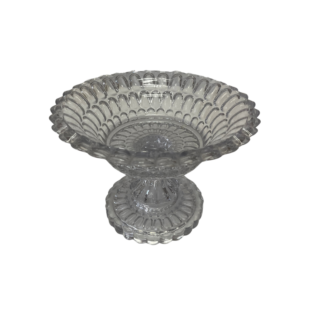 Vintage Glass Footed Bowl - Noble Designs