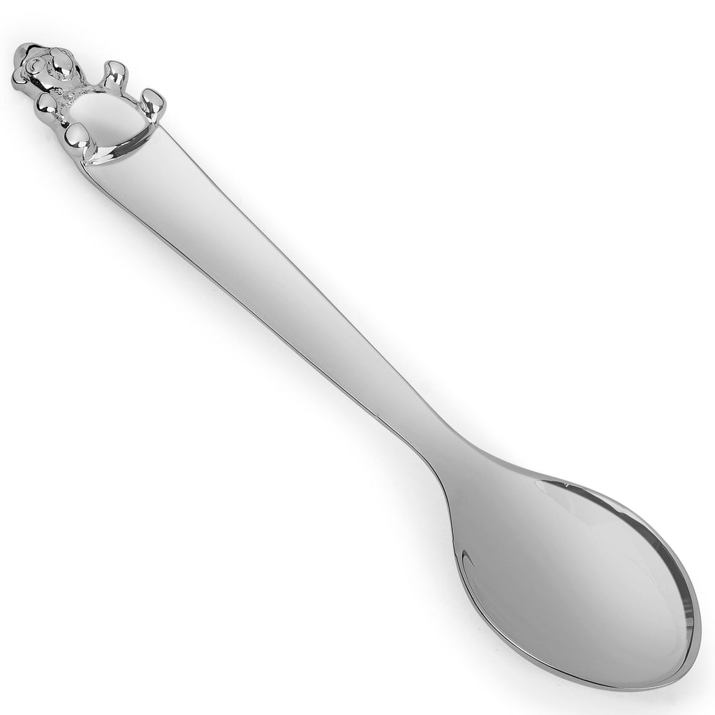 Teddy Sterling Silver Baby Feeding Spoon by Krysaliis -Noble Designs