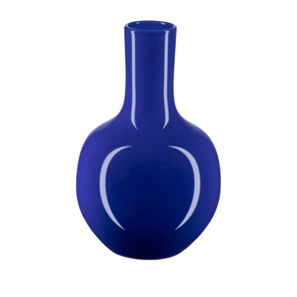 Ocean Blue Long Neck Vase - Noble Designs