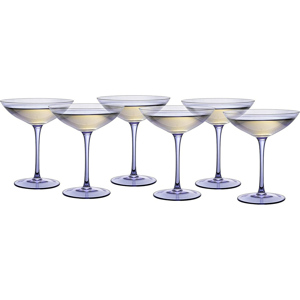 Lavender Champagne Coupes, Set of 6 - Noble Designs