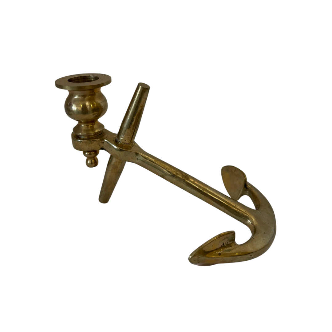 Vintage Anchor Brass Candleholder – Noble Designs