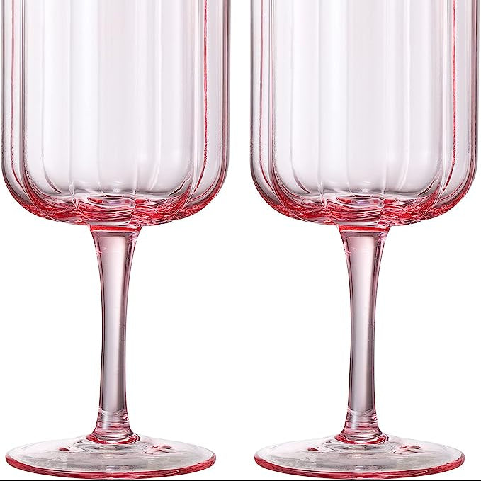 Flower Vintage Wine Glassware, Set of 2 - Noble Designs