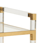 Acrylic Bar Cart, Brass