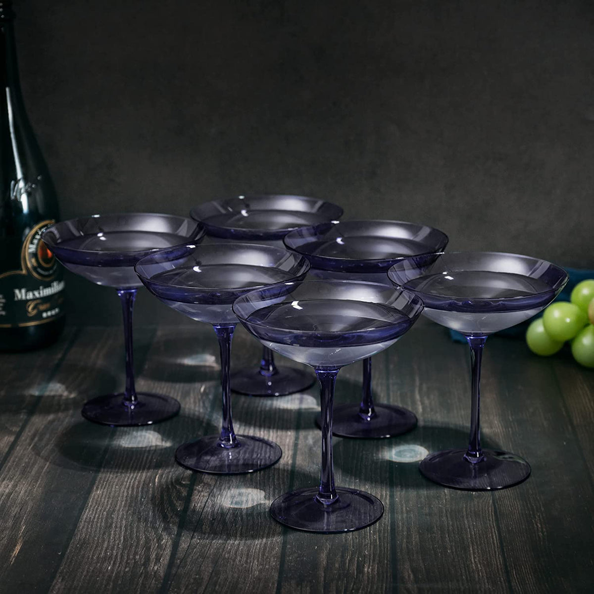 Lavender Champagne Coupes, Set of 6 - Noble Designs