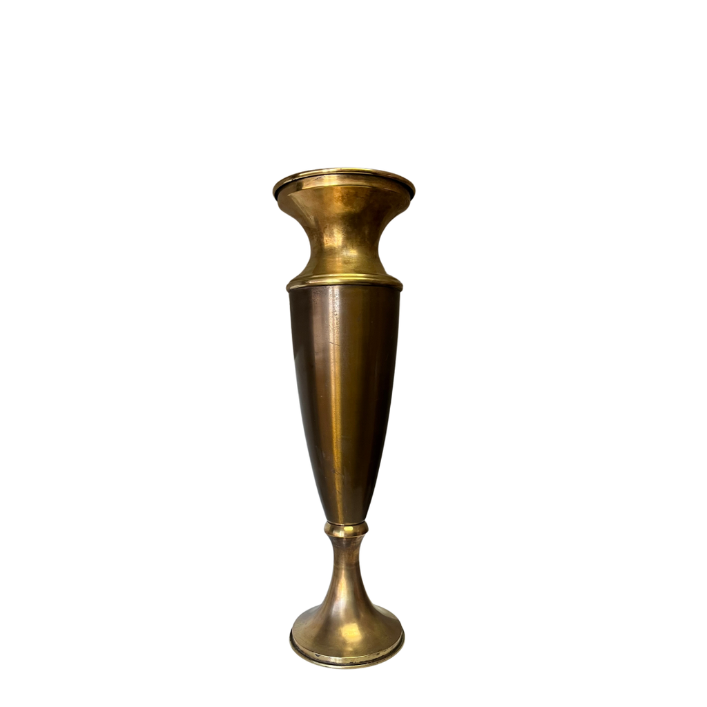 Tall Vintage Brass Alter Vase - Noble Designs