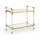 Acrylic Bar Cart, Brass