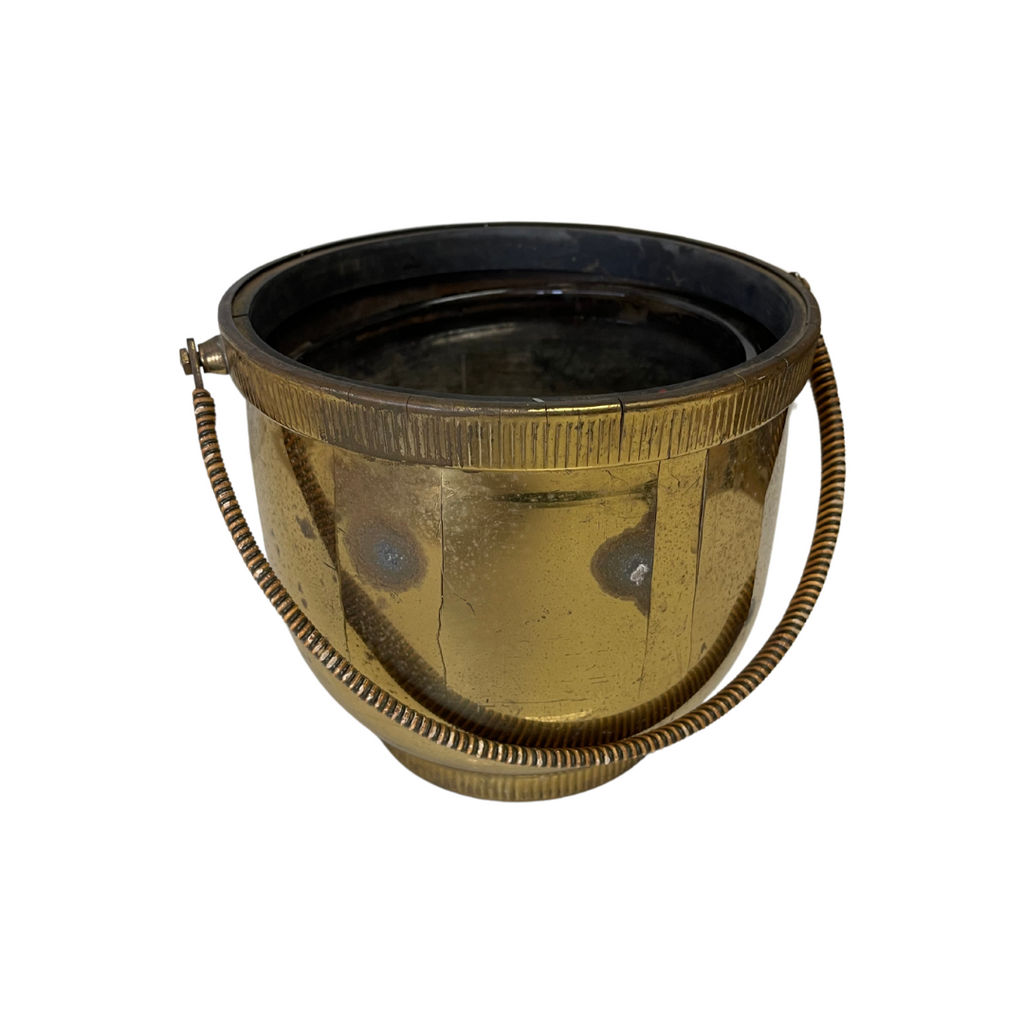 Vintage Brass Planter With Handle - Noble Designs