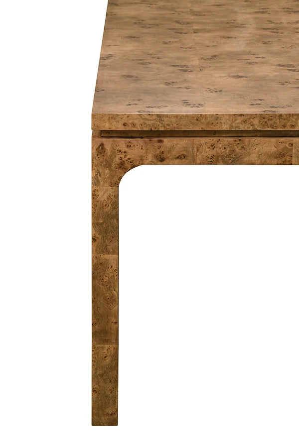 Adams Dark Burl Wood Dining Table