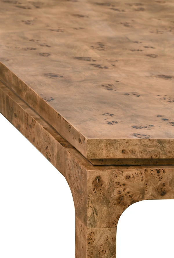 Adams Dark Burl Wood Dining Table