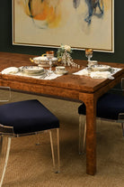 Adams Dark Burl Wood Dining Table