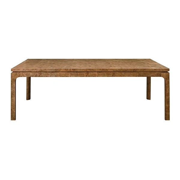 Adams Dark Burl Wood Dining Table