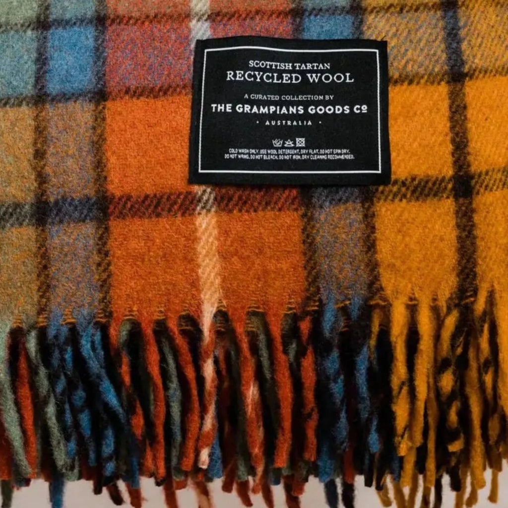 Recycled Wool Heritage Tartan Blanket - Noble Designs