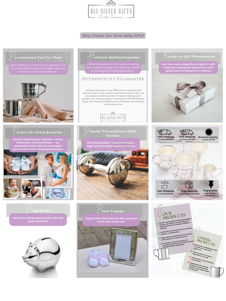 Krysaliis Sterling Silver Dumbbell Baby Rattle - Noble Designs