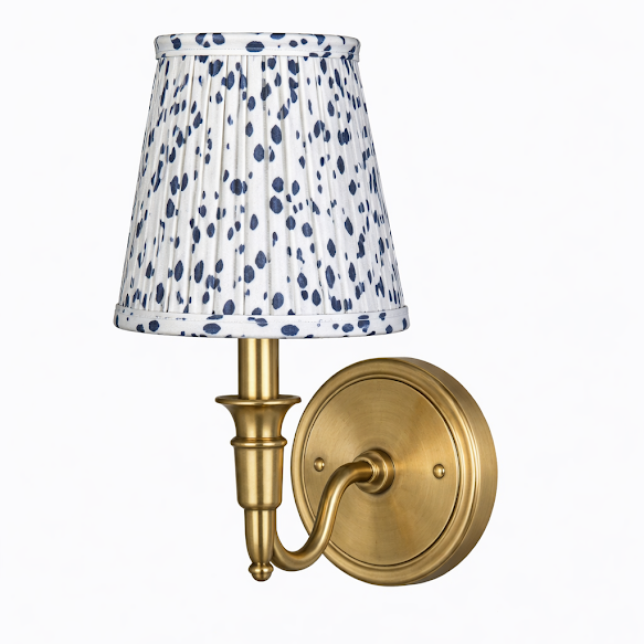Blue Dot Sconce Shade Front View - Noble Designs