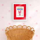 Boston Matchbook Art Print-Noble Designs