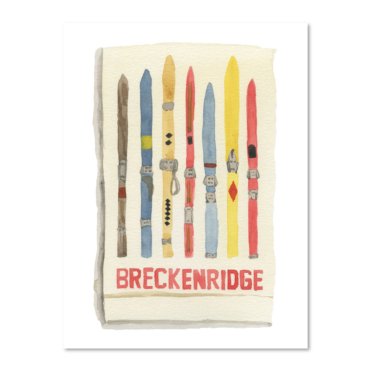 Breckenridge Matchbook Art Print-Noble Designs