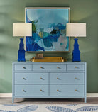Carnegie Light Blue Seven Drawer Chest