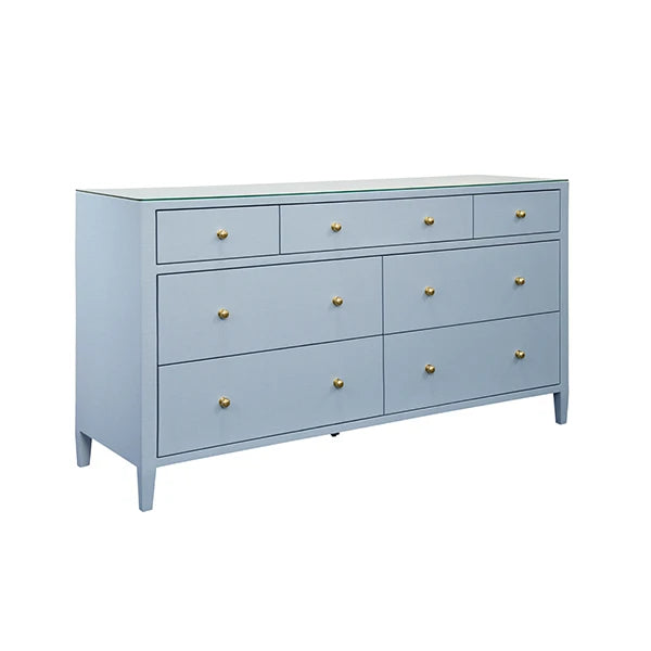 Carnegie Light Blue Seven Drawer Chest