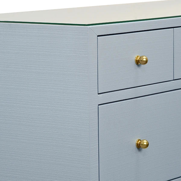 Carnegie Light Blue Seven Drawer Chest