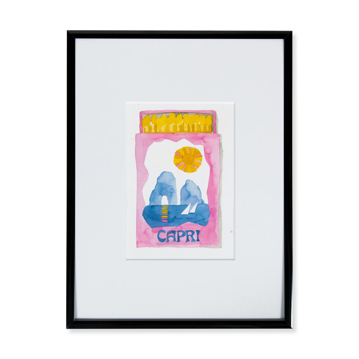 Capri Matchbook Art Print-Noble Designs