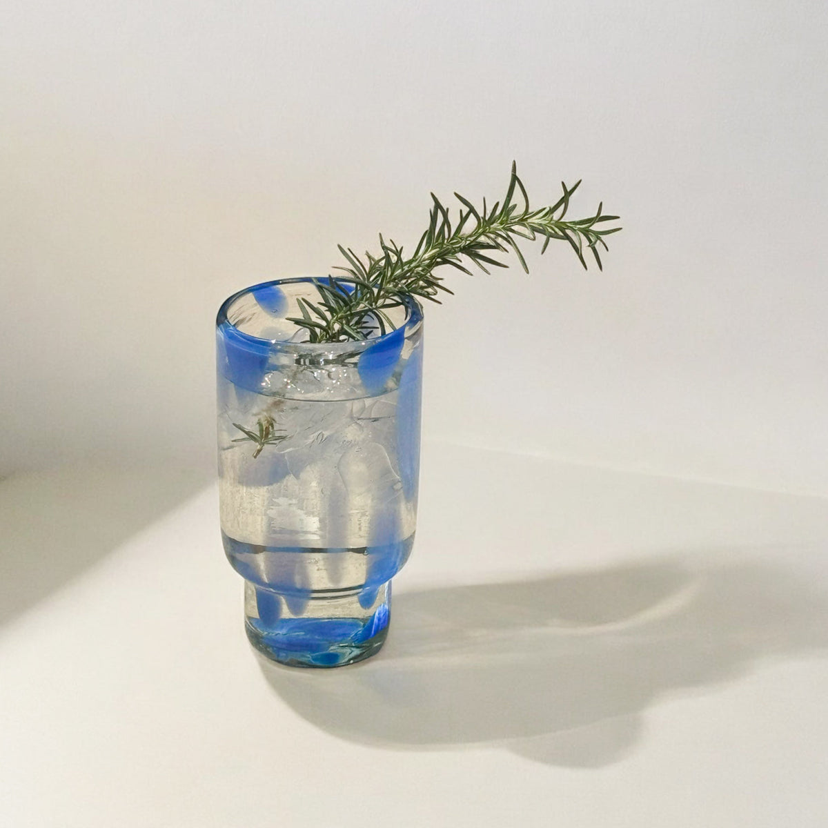 Frida Tall Glasses Blue & Clear, Set of 4 - Noble Designs
