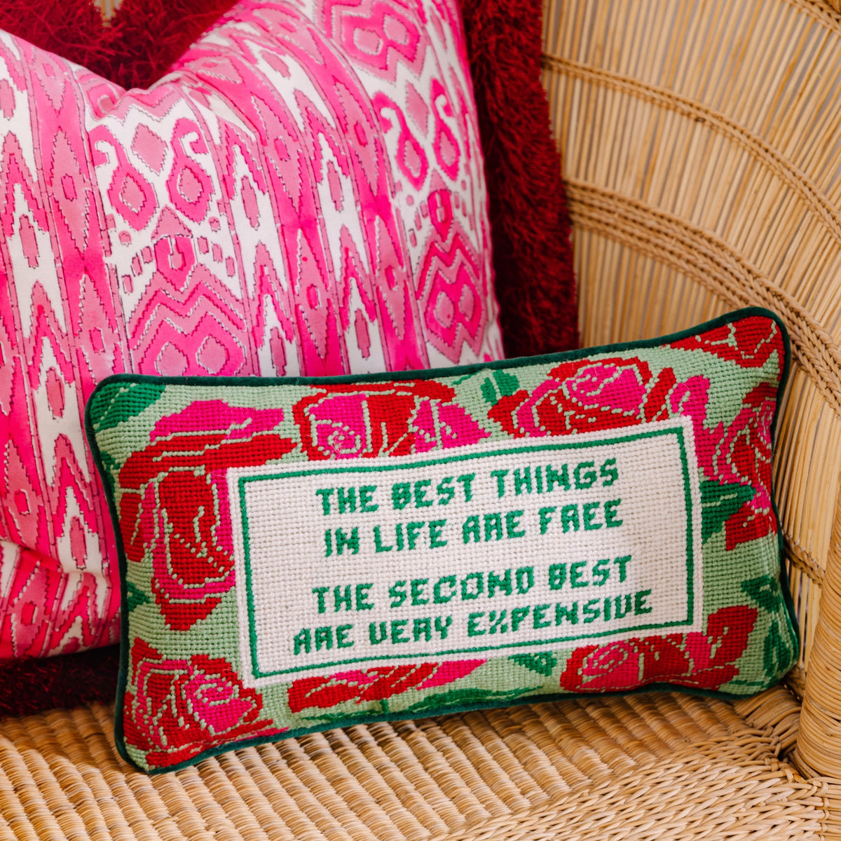 Expensive Needlepoint Pillow-Noble Designs