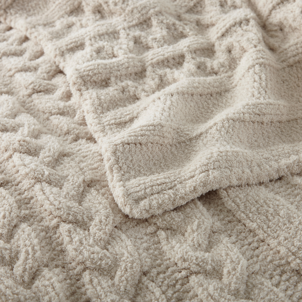 Cozy Throw Cable Knit Blanket - Noble Designs